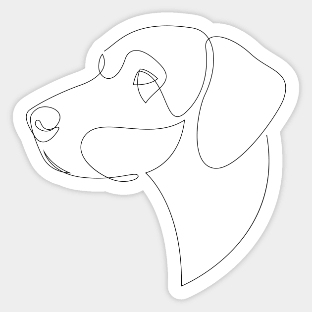 Deutsch Kurzhaar - GSP - one line dog Sticker by addillum